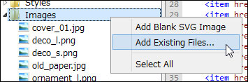 uAdd Existing Files...vNbN